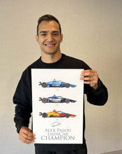 Load image into Gallery viewer, Alex Palou autographed 2001 Team Green Lola Cosworth CART 18x12 Limited Edition Print