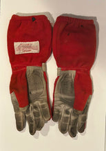Load image into Gallery viewer, Brian Tyler autographed USAC Sprint Car Race Used Driving Gloves &amp; Helmet Visor