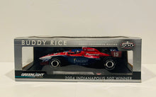 Load image into Gallery viewer, Buddy Rice autographed 2004 Indy 500 Winner 1/18 IndyCar Greenlight Diecast