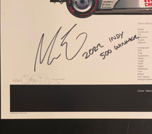 Load image into Gallery viewer, Marcus Ericsson autographed 2022 Indy 500 Winner 18x12 Limited Edition Print