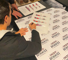Load image into Gallery viewer, Helio Castroneves autographed Four Time Indy 500 Winner 18x12 Limited Edition Print