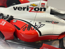 Load image into Gallery viewer, JUAN MONTOYA SIGNED 2015 INDY 500 WINNER W/ DRIVER FIGURE CHEVY 1/18 GREENLIGHT DIECAST