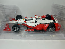 Load image into Gallery viewer, JUAN MONTOYA SIGNED 2015 INDY 500 WINNER W/ DRIVER FIGURE CHEVY 1/18 GREENLIGHT DIECAST