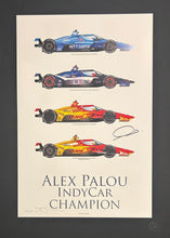 Load image into Gallery viewer, Alex Palou autographed 4-Time IndyCar Champion 18x12 Limited Edition Print