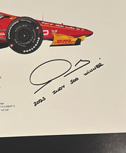 Load image into Gallery viewer, Alex Palou autographed 2025 Indy 500 Winner 18x12 Limited Edition Print