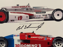 Load image into Gallery viewer, Al Unser Jr. autographed Two Time Indy 500 Winner 18x12 Limited Edition Print "The Early Years"
