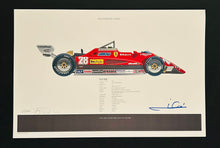 Load image into Gallery viewer, Mario Andretti autographed 1982 Ferrari Formula One 18x12 Limited Edition Print