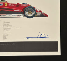 Load image into Gallery viewer, Mario Andretti autographed 1982 Ferrari Formula One 18x12 Limited Edition Print