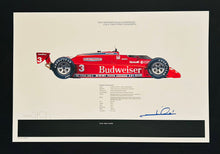 Load image into Gallery viewer, Mario Andretti autographed 1984 Newman Haas Budweiser CART 18x12 Limited Edition Print
