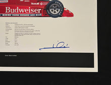 Load image into Gallery viewer, Mario Andretti autographed 1984 Newman Haas Budweiser CART 18x12 Limited Edition Print