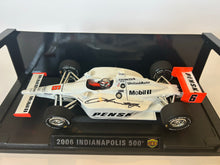 Load image into Gallery viewer, SAM HORNISH JR SIGNED 2006 INDY 500 WINNER #6 PENSKE 1/18 GREENLIGHT DIECAST