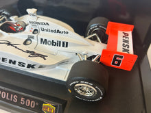 Load image into Gallery viewer, SAM HORNISH JR SIGNED 2006 INDY 500 WINNER #6 PENSKE 1/18 GREENLIGHT DIECAST
