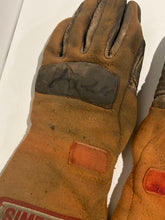 Load image into Gallery viewer, Jimmy Sills autographed USAC Midget Race Used Driving Gloves &amp; Helmet Visor