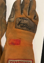 Load image into Gallery viewer, Jimmy Sills autographed USAC Midget Race Used Driving Gloves &amp; Helmet Visor