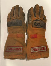 Load image into Gallery viewer, Jimmy Sills autographed USAC Midget Race Used Driving Gloves &amp; Helmet Visor